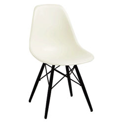Vitra Eames DSW 43cm Side Chair Cream / Black Maple
